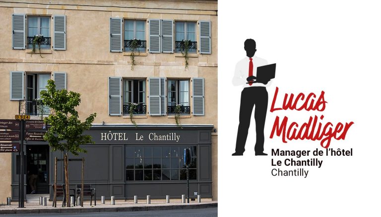 Lucas Madliger, Manager de l'Hôtel Le Chantilly - Chantilly
